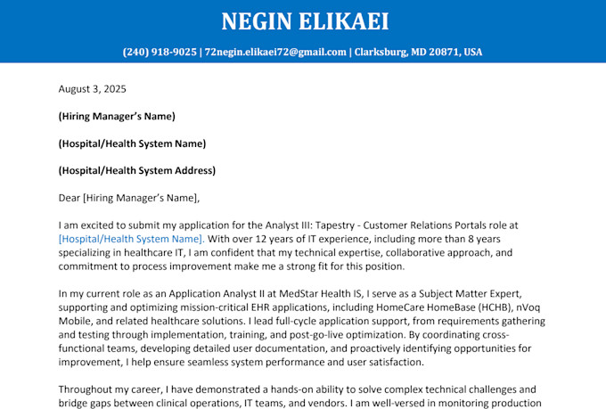 write job winning cover letter for your desired job